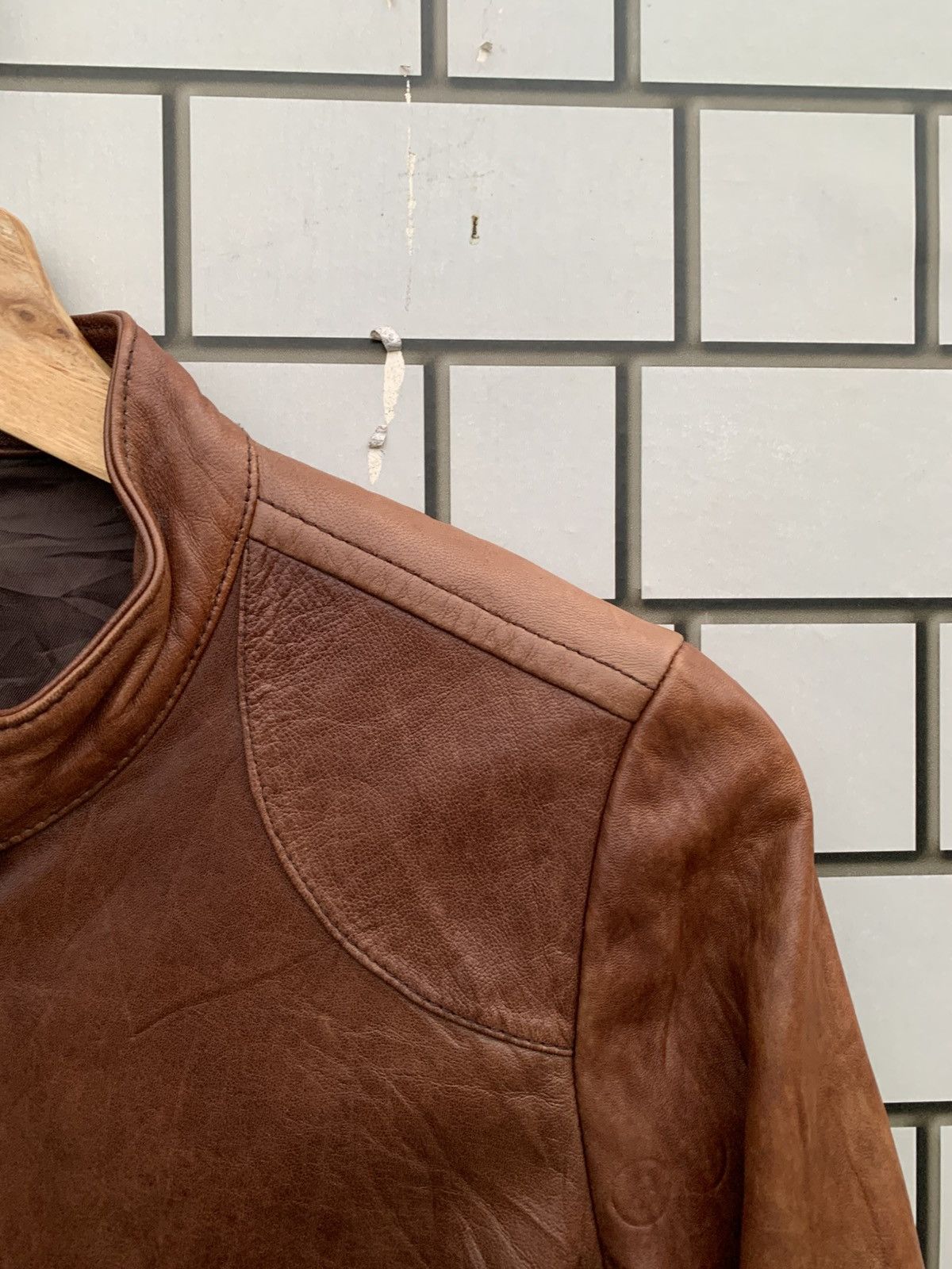 Japanese Brand Vintage Japanese Brand Perle Peche Leather Jacket Size S / US 4 / IT 40 - 13 Thumbnail