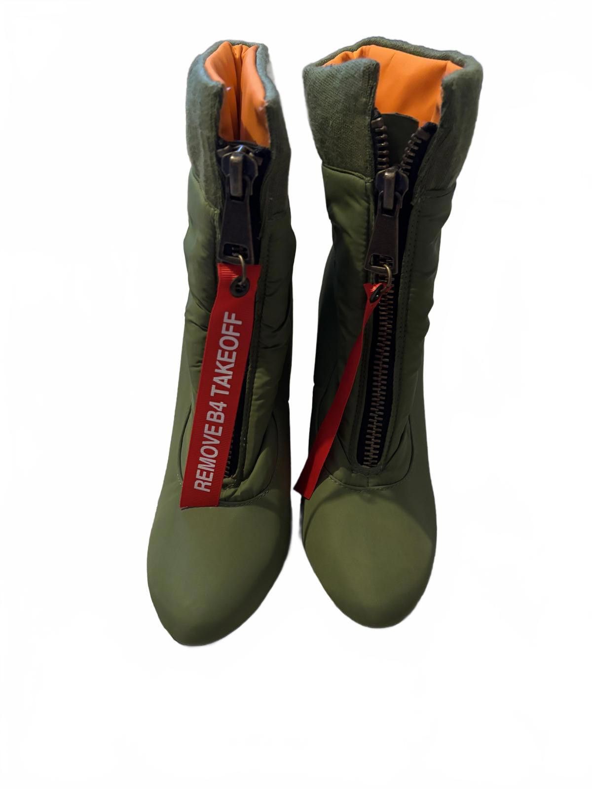 Other Dollskill POSTERGIRL Women Green Heeled Ankle Boots with Zip Size US 7 / IT 37 - 3 Thumbnail