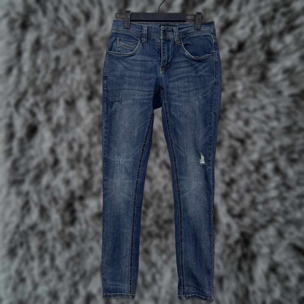 Empyre Empyre Redoil Jeans Mens 28x29.5 Blue Skinny Low Rise Stretch Denim Casual Size US 28 / EU 44 - 1 Thumbnail