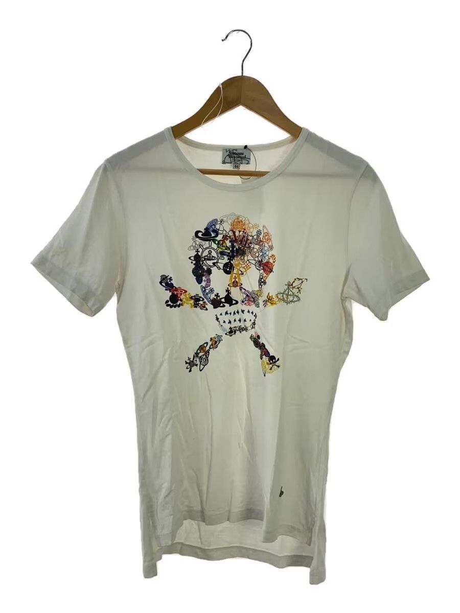 image of Vivienne Westwood Skull Orb Tee in White, Men's (Size Small)