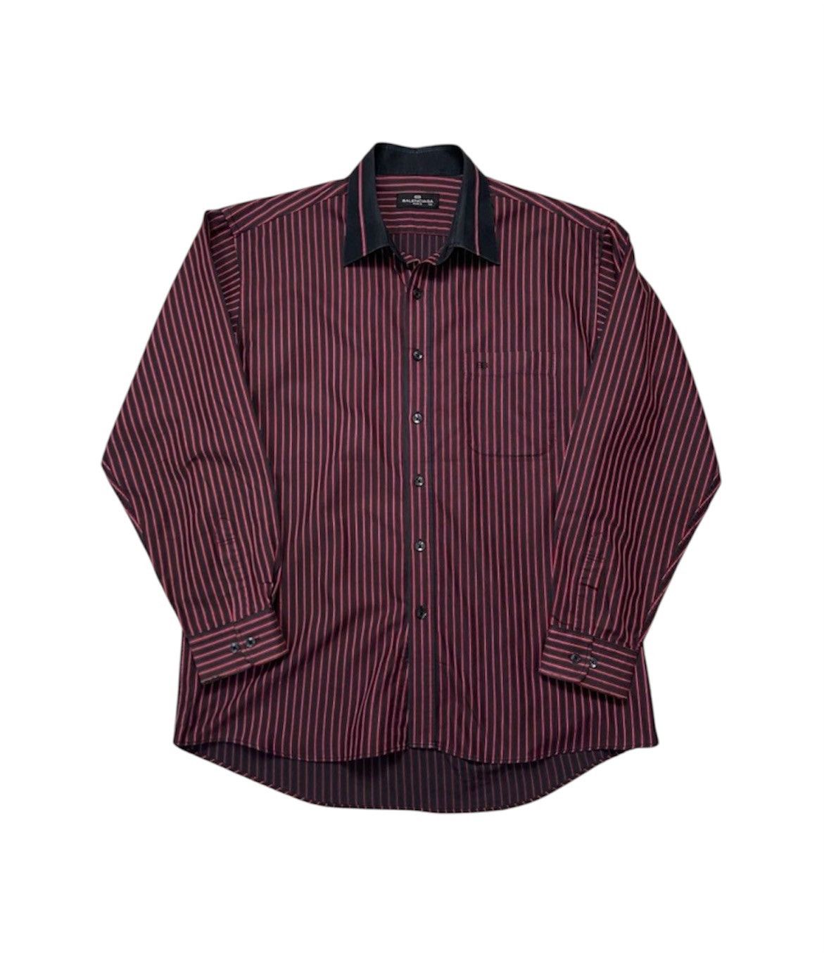 Balenciaga × Designer Vintage Balenciaga Striped Shirt Size US L / EU 52-54 / 3 - 1 Thumbnail