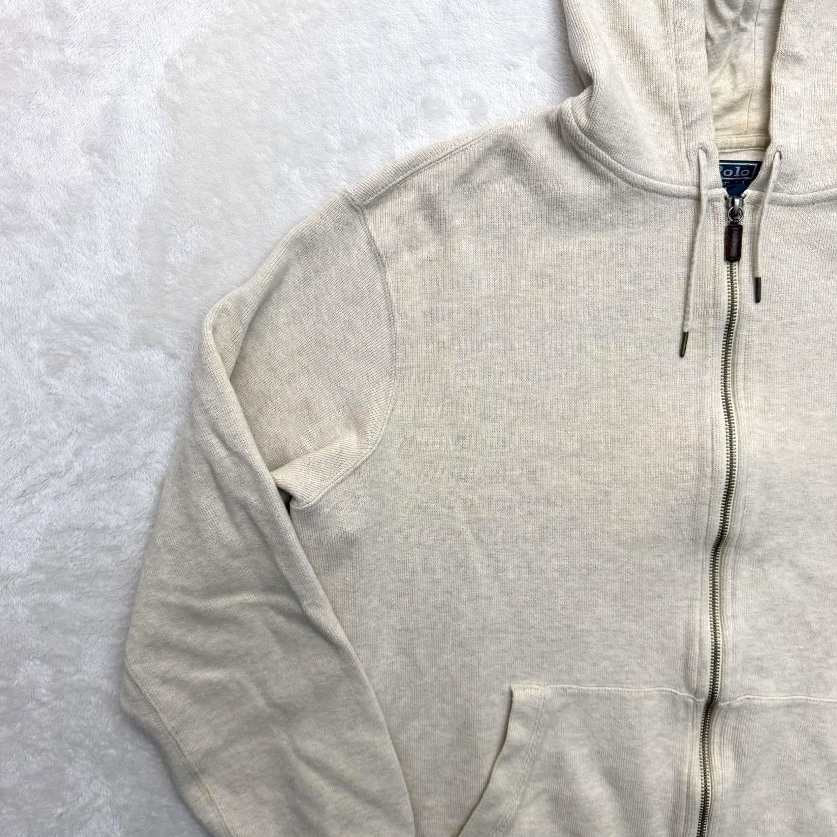 Polo Ralph Lauren Polo Ralph Lauren Hoodie Jacket Mens 2XL Beige Full Zip Fleece Pony Sweatshirt Size US XXL / EU 58 / 5 - 6 Thumbnail