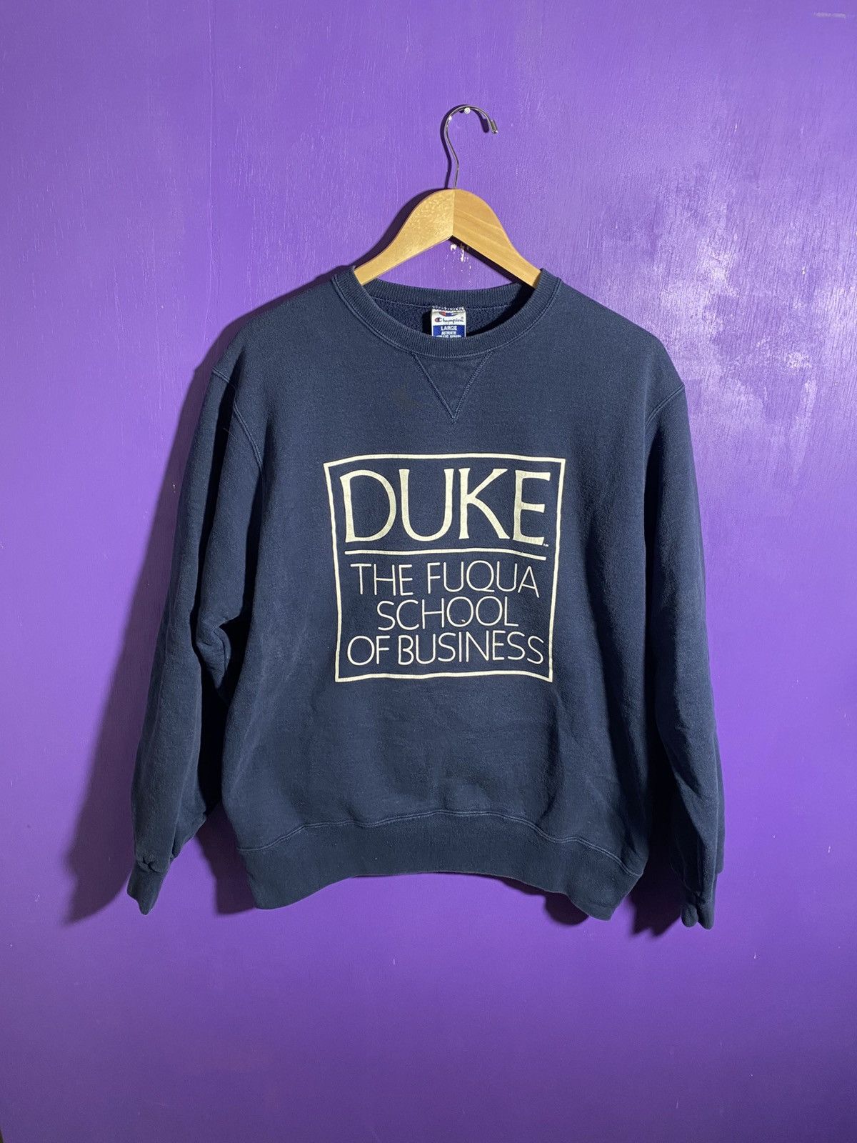Champion × Vintage Vintage 90s Champion Duke business school sweatshirt Size US L / EU 52-54 / 3 - 1 Thumbnail