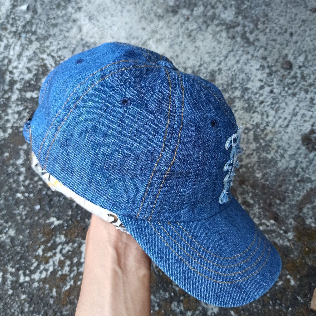 Birkenstock × Japanese Brand Sick initial B distressed hat Size ONE SIZE - 7 Thumbnail