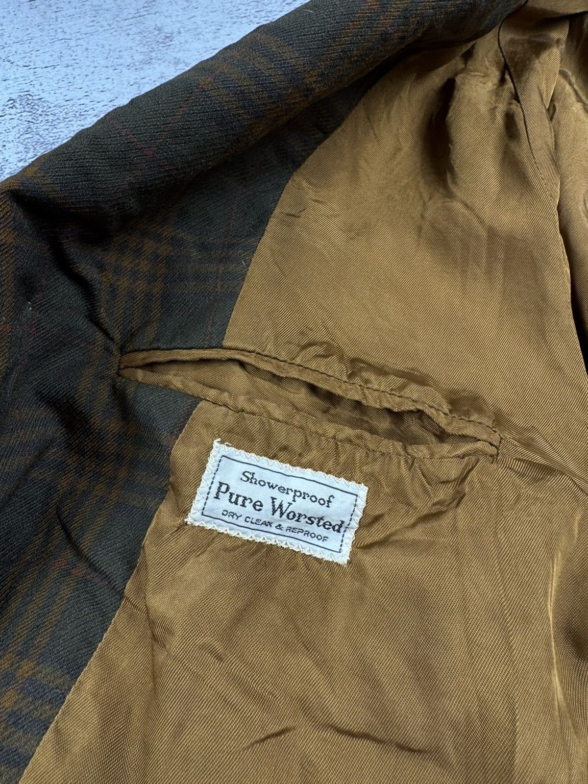 Aquascutum Aquascutum 90s Vintage Plaid Tweed Brown England Wool Button Trench Trench Coat Size L / US 10 / IT 46 - 12 Thumbnail