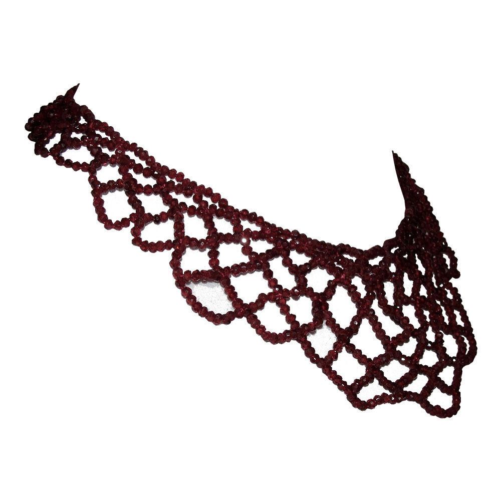 Handmade Alberto Juan Faceted Red Garnet Rondell Collar Necklace Size ONE SIZE - 2 Thumbnail