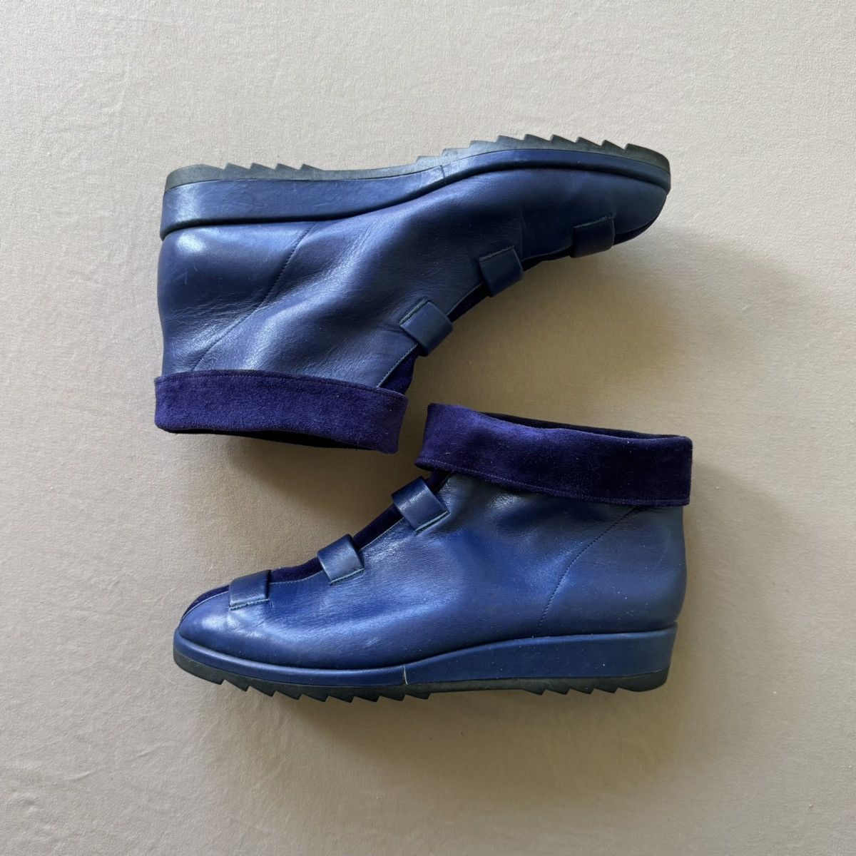 Charles Jourdan Vintage 90s Charles Jordan Avant Garde Leather Ankle Boots Size US 8 / IT 38 - 1 Thumbnail