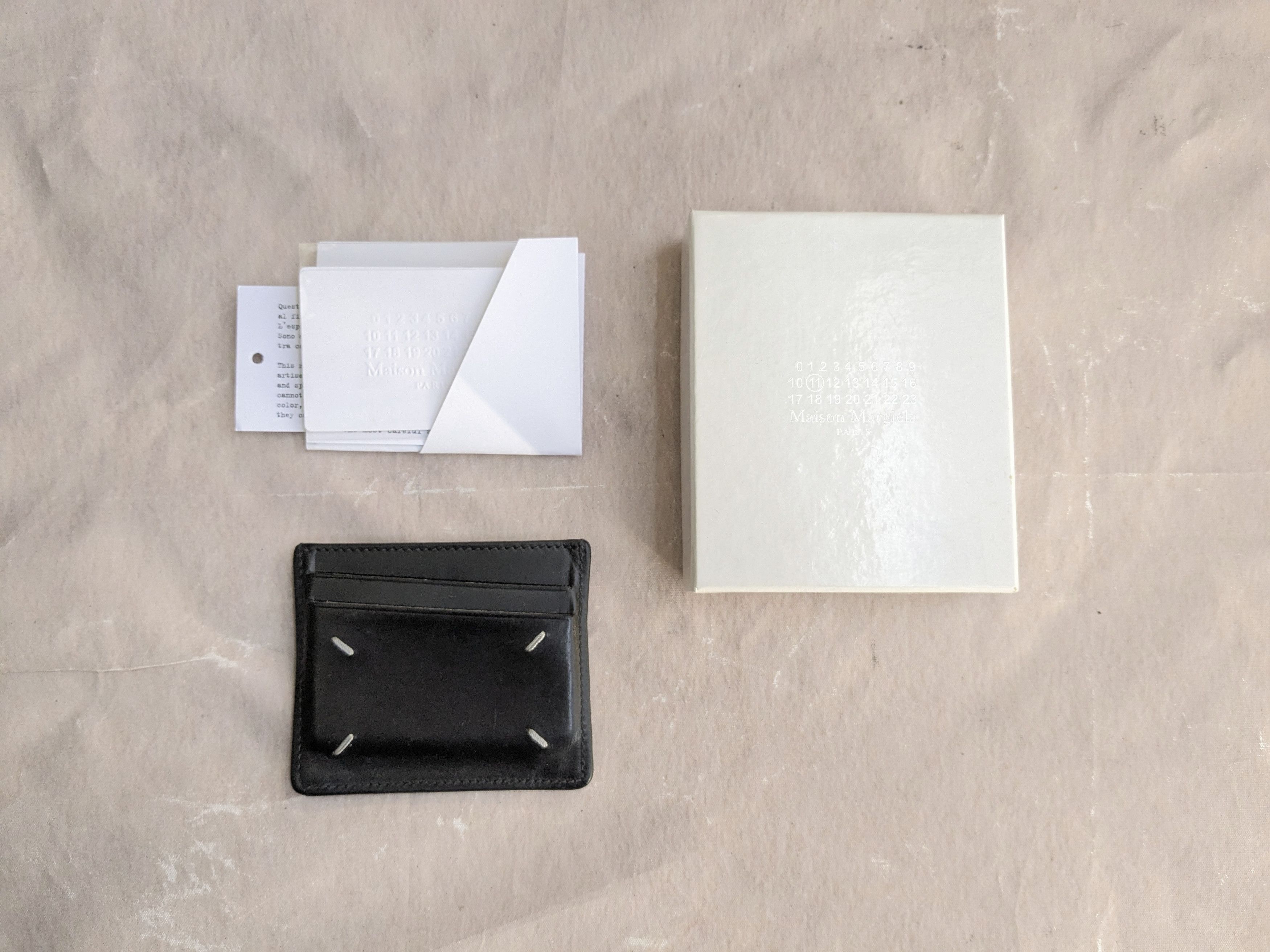 Maison Margiela Maison Margiela Cardholder Wallet Black Leather Size ONE SIZE - 1 Thumbnail