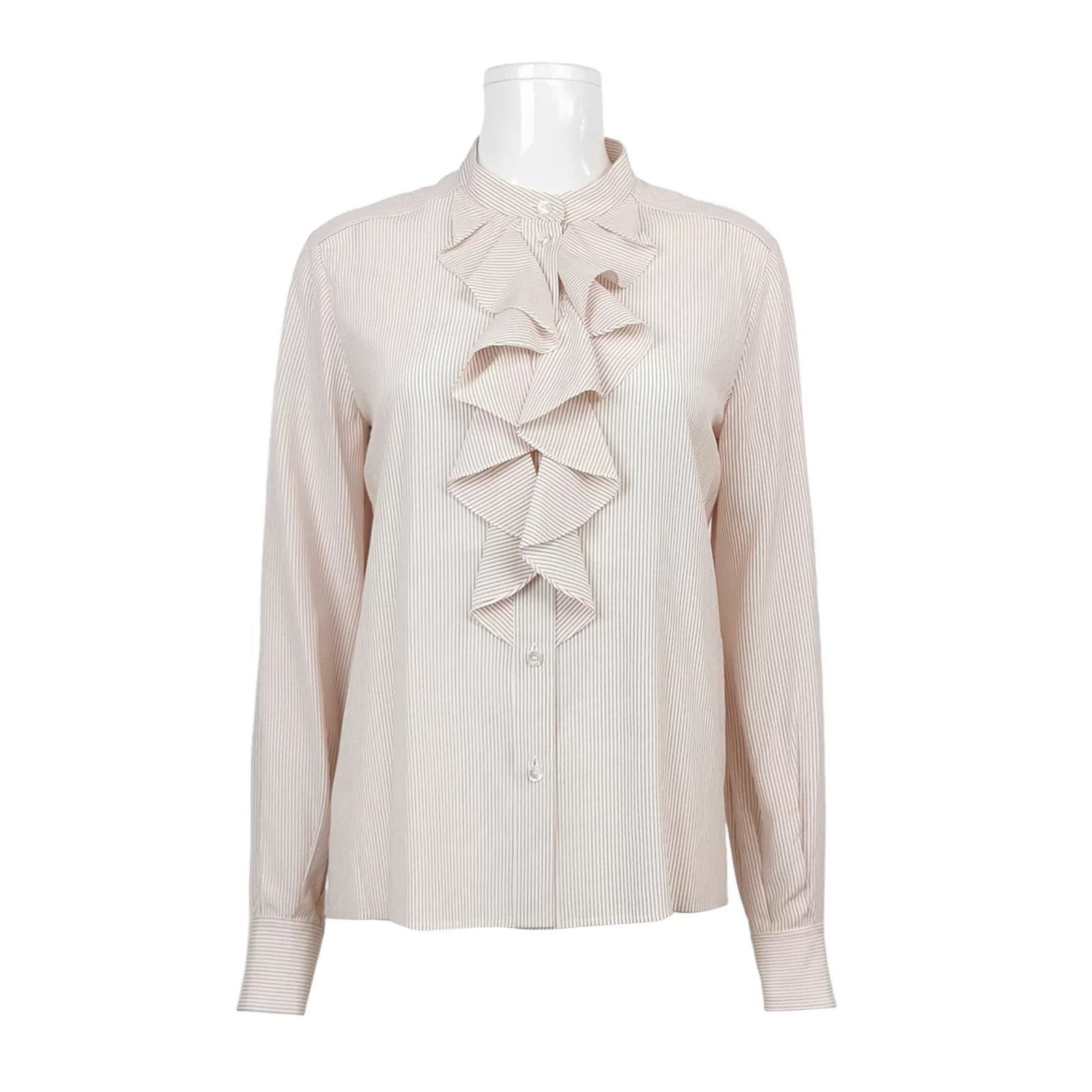Celine Celine Silk Colorblock Stripe Shirt 38 Size S / US 4 / IT 40 - 1 Thumbnail