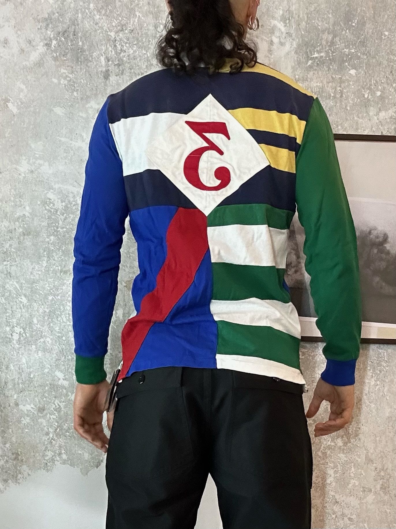 Polo Ralph Lauren Ralph Lauren Classic Fit Patchwork Jersey Rugby Shirt Size US XS / EU 42 / 0 - 3 Thumbnail