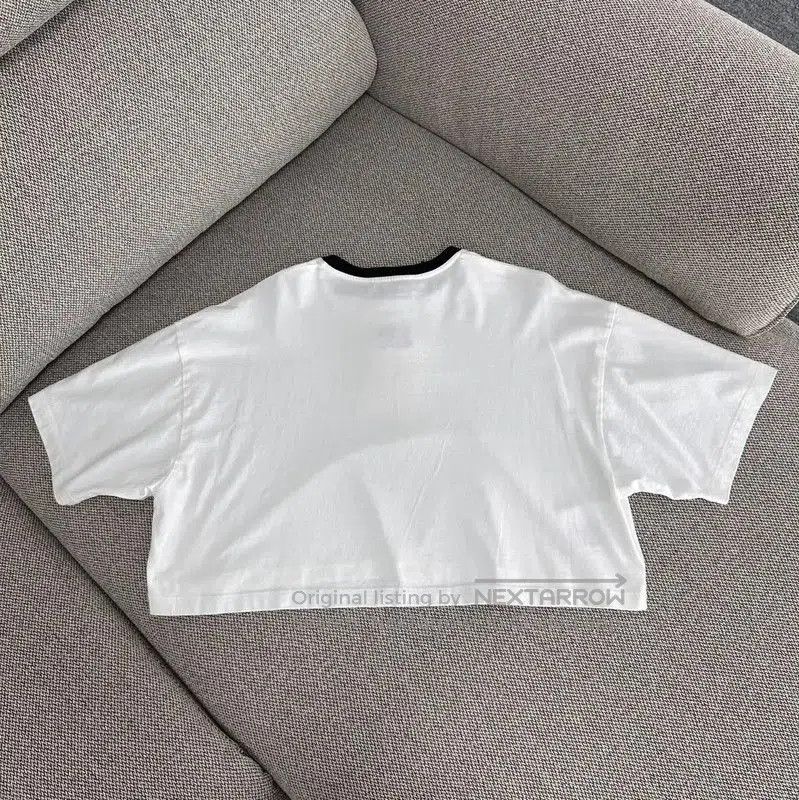 Miu Miu Miu Miu White Cotton Crop T-Shirt . Size XS / US 0-2 / IT 36-38 - 2 Thumbnail