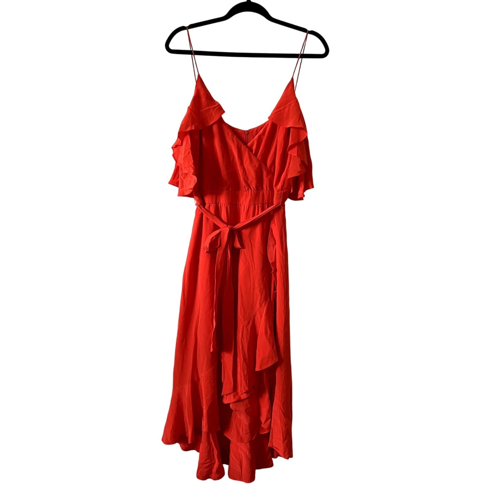 NICHOLAS Nicholas Georgette Wrap Midi Dress Poppy Red size 8 CL2 Size M / US 6-8 / IT 42-44 - 5 Thumbnail