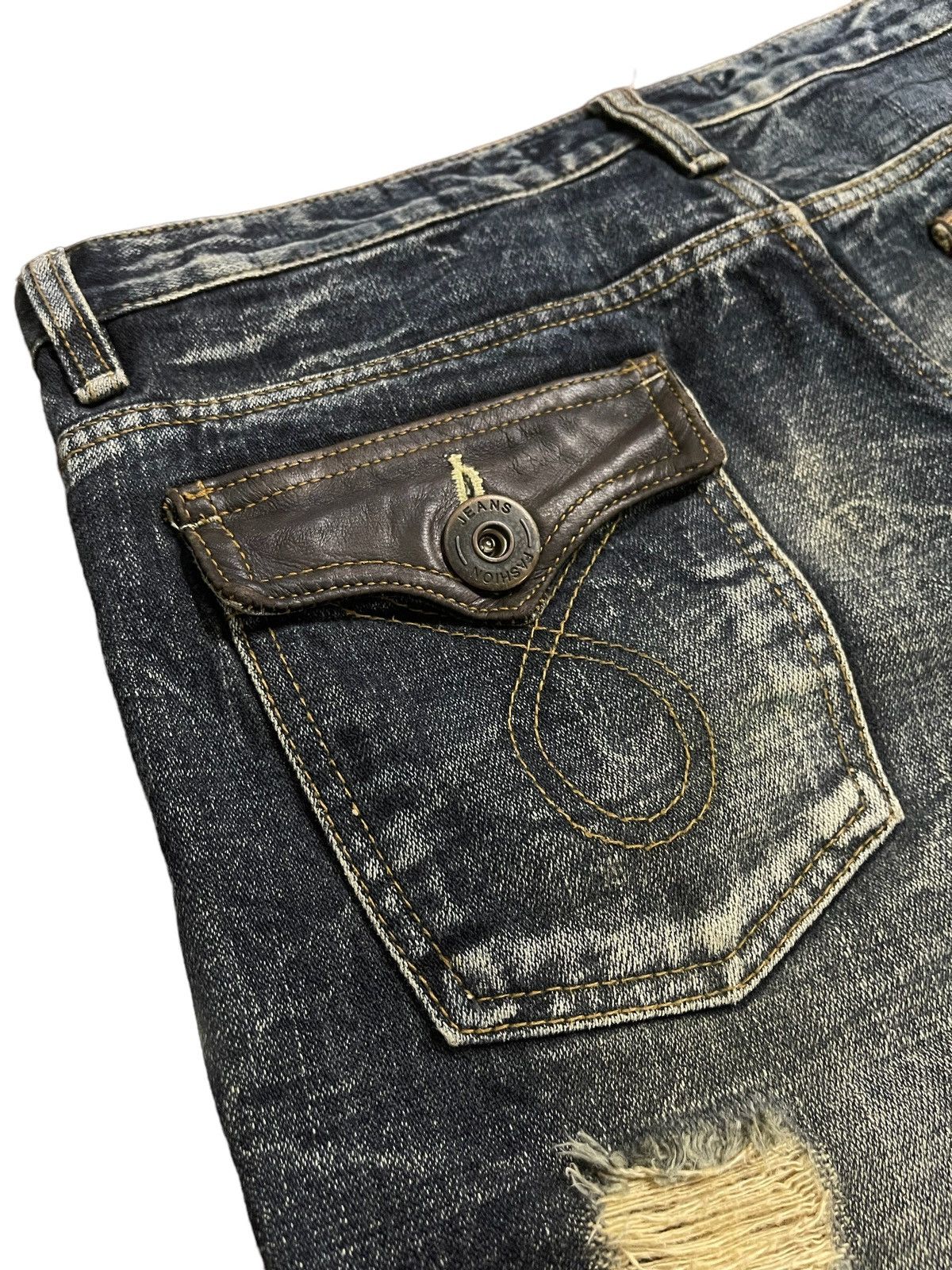 If Six Was Nine Vintage Lvcat Casva Distressed Flared Jeans Size 28" / US 6 / IT 42 - 8 Thumbnail