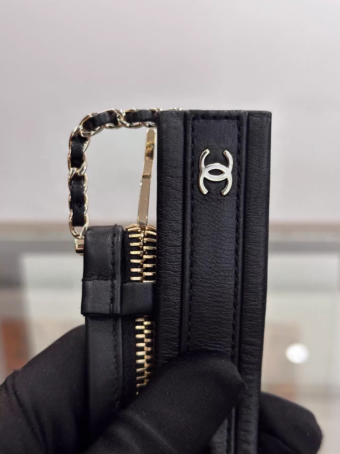 Chanel Chanel Silver CC 3.4W Pin Belt Black Zip Chain 70 Size ONE SIZE - 5 Thumbnail