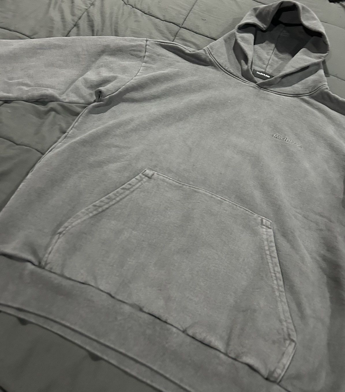 Talentless Talentless Men's Heavyweight Embroidered Hoodie – Steel Grey Size US L / EU 52-54 / 3 - 6 Thumbnail