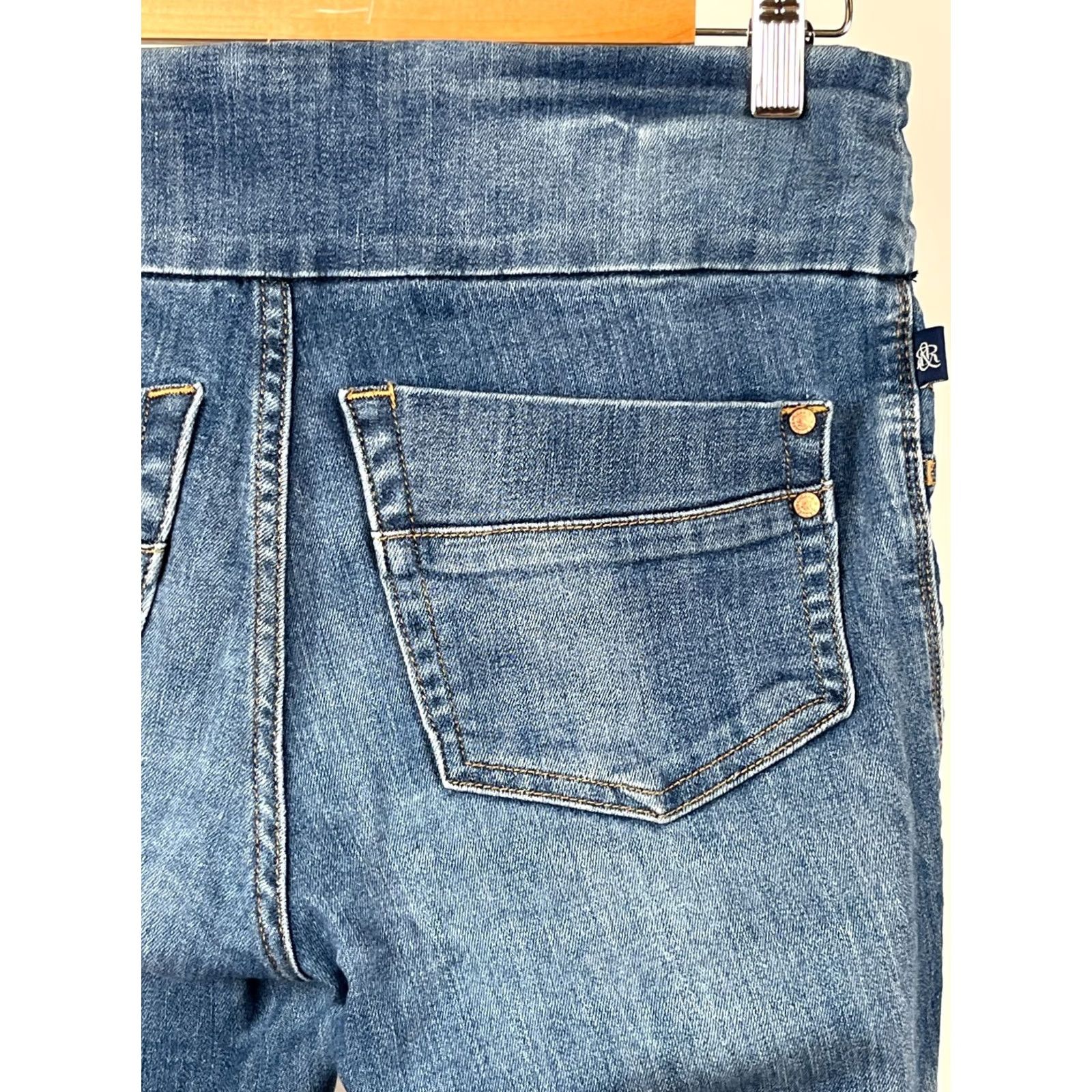 Vintage Rock & Republic Skinny Jeans Womens 6 Blue Cotton Blend Denim Five Pocket Casual Size 28" / US 6 / IT 42 - 6 Thumbnail