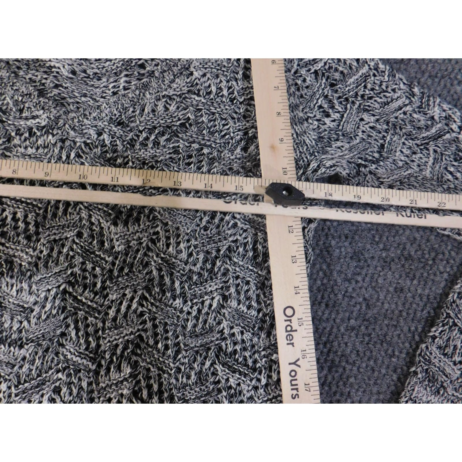 Loft LOFT Sweater Womens Medium Gray Black Knit Pullover V Neck Long Sleeve Patterned Size M / US 6-8 / IT 42-44 - 6 Thumbnail