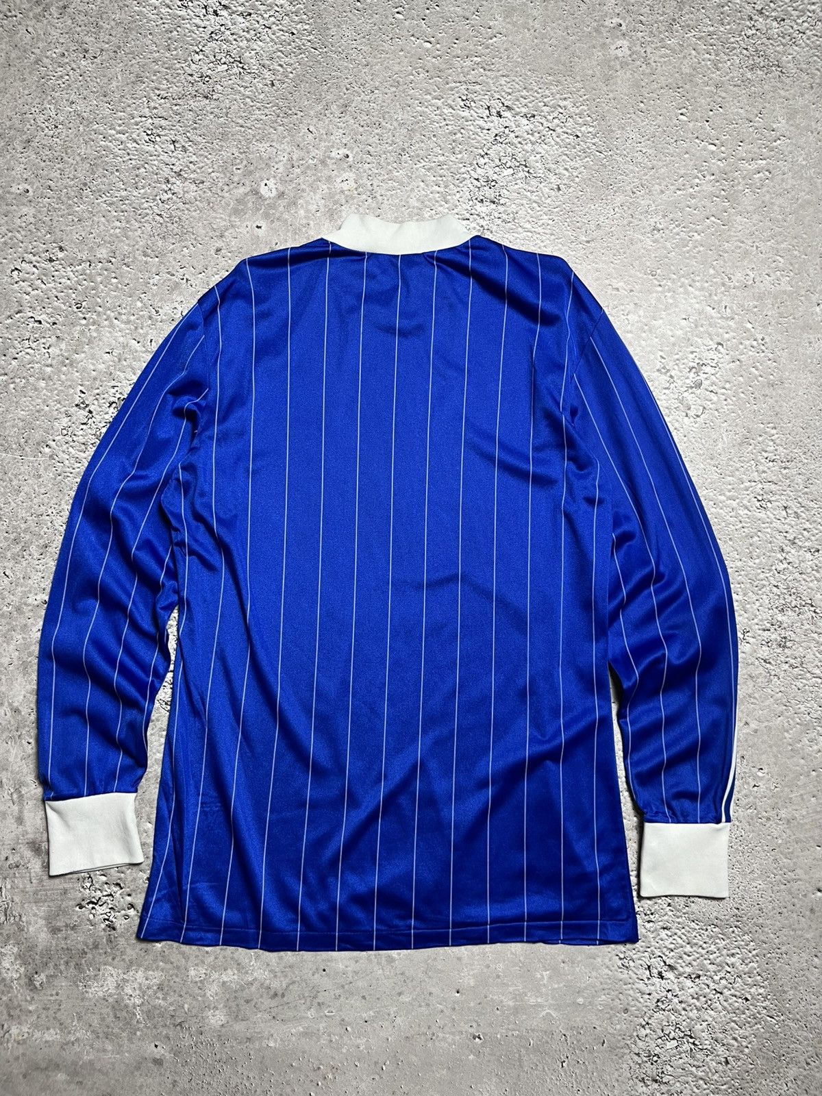 Adidas × Vintage Vntg Adidas Ventex Jersey Made in Tunisia Blue Striped Shirt Size US L / EU 52-54 / 3 - 15 Thumbnail