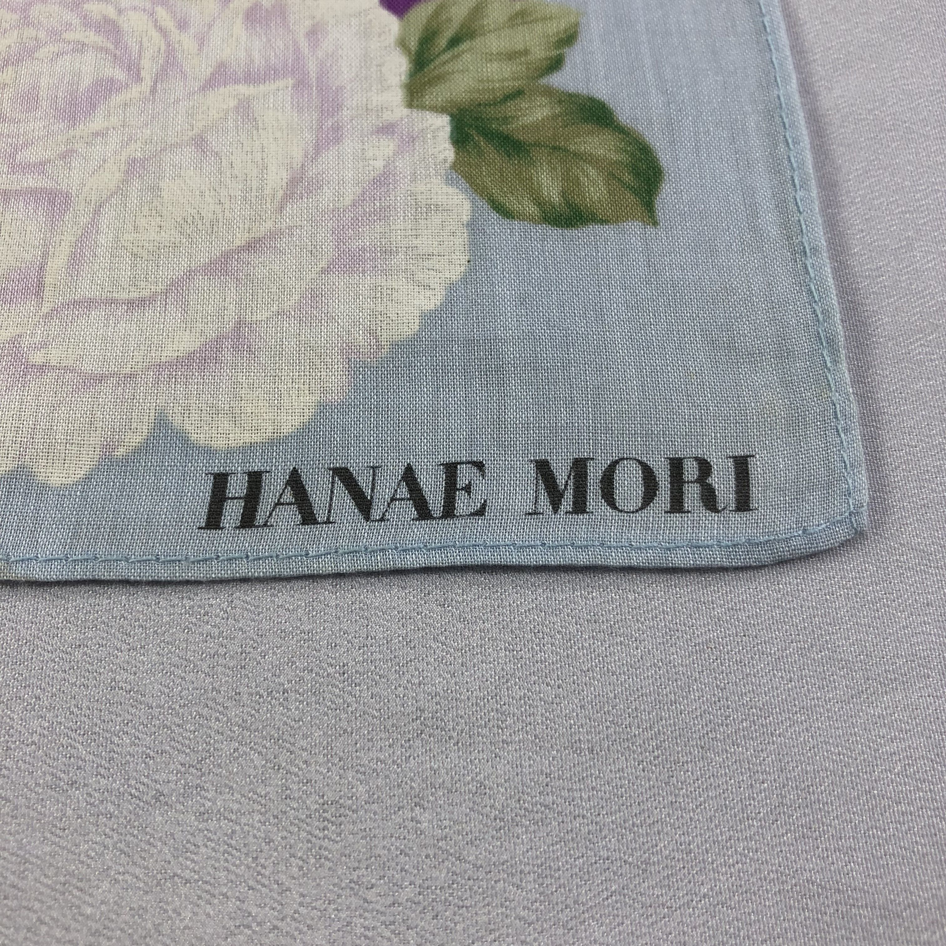 Hanae Mori × Vintage Hanae Mori Floral Handkerchief Neckerchief Bandana H1769 Size ONE SIZE - 4 Thumbnail
