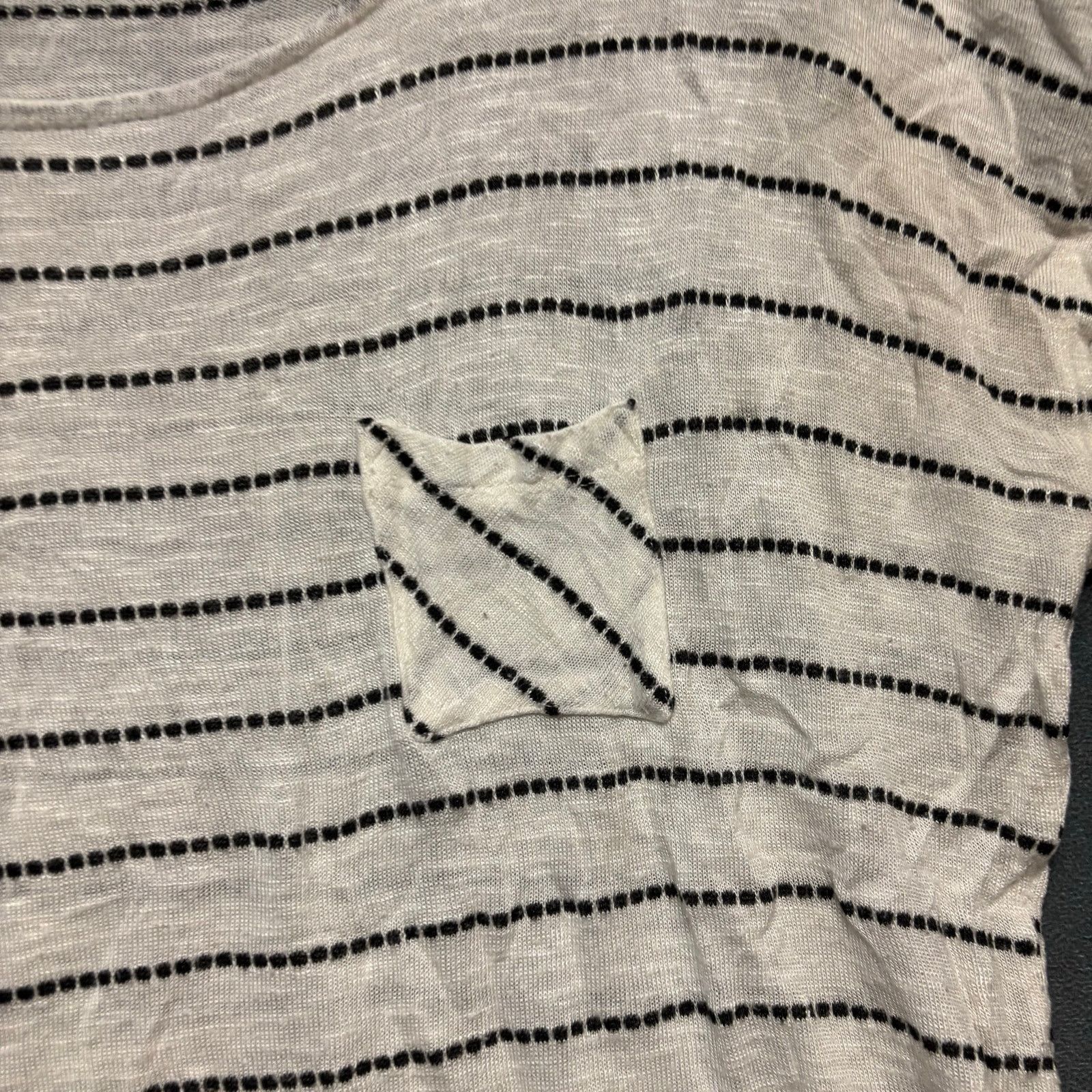 Forever 21 Forever 21 Striped Knit Short Sleeve Top Large Pocket Size L / US 10 / IT 46 - 4 Thumbnail