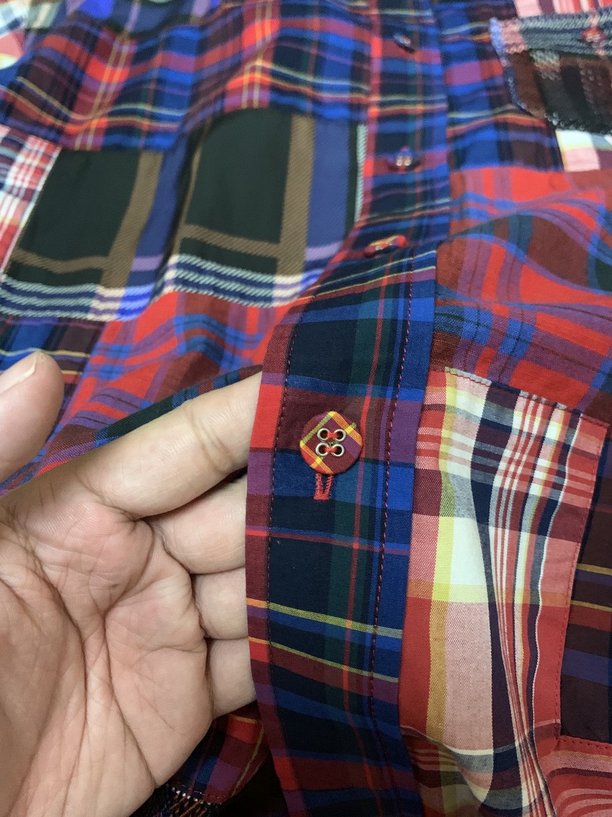 White Mountaineering White Mountaineering SS'19 Plaid Patchwork Polo Size US M / EU 48-50 / 2 - 9 Thumbnail