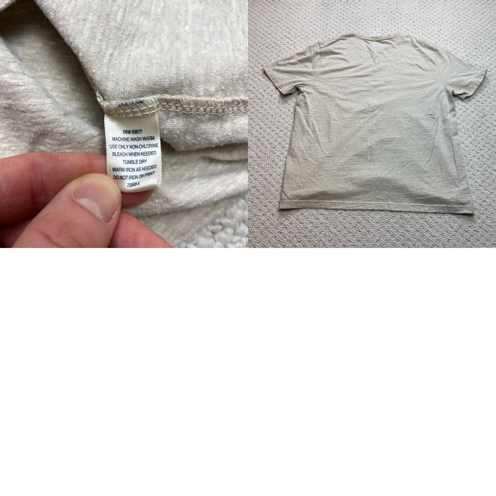 Vintage St. John's Bay Shirt Mens 2XL Beige Solid Crew Neck Short Sleeve T-Shirt Top Adult Regular Size US XXL / EU 58 / 5 - 8 Thumbnail