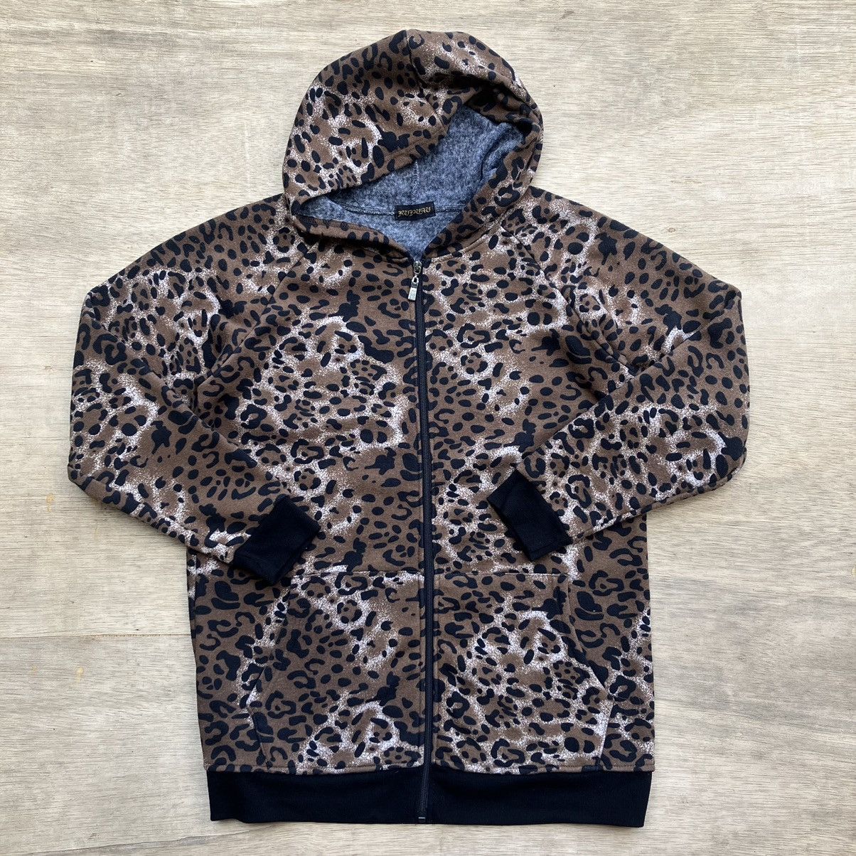 Designer × Japanese Brand RUPUAU LEOPARD CAMO ZIPHOODIE LONG Size M / US 6-8 / IT 42-44 - 4 Thumbnail