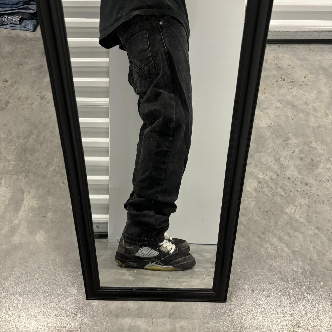 Japanese Brand × Vintage Crazy Vintage Y2K/2000s Grunge Black Denim Jeans! Size US 32 / EU 48 - 2 Thumbnail