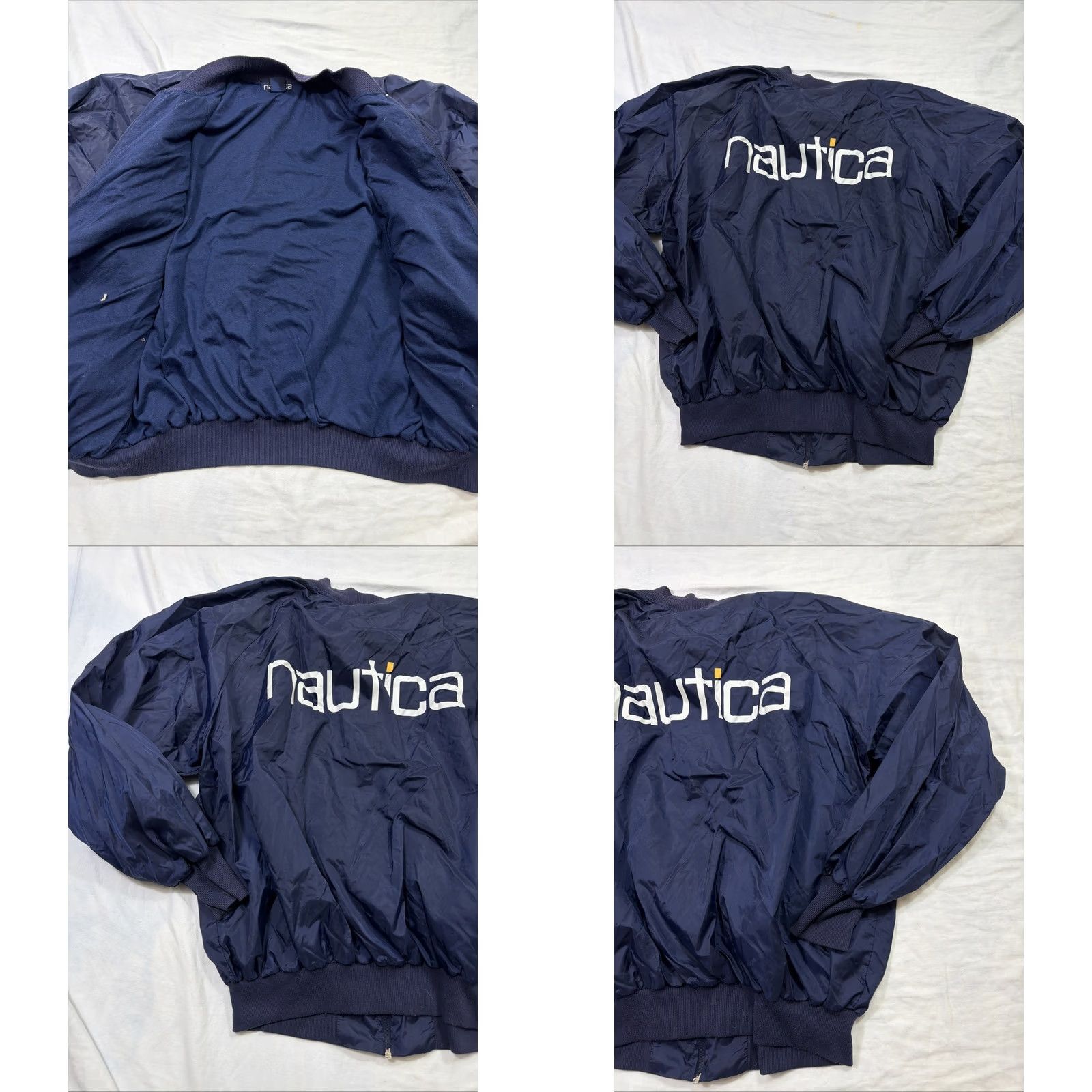 Nautica VINTAGE Nautica Zip Up Windbreaker Jacket XL Men Navy Blue Mid-Length Full Zip Nylon Softshell Streetwear Casual Size US XL / EU 56 / 4 - 8 Thumbnail