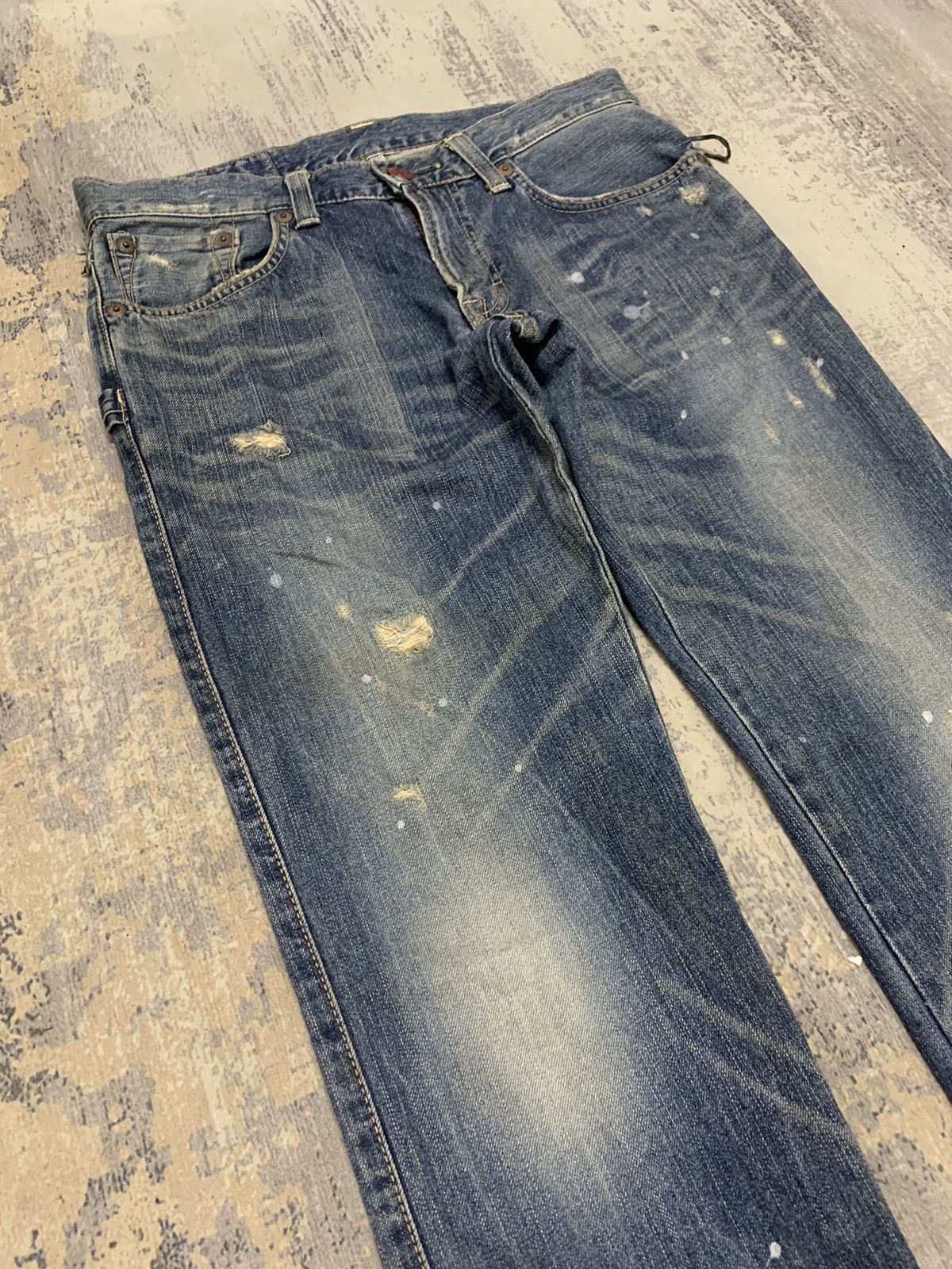 Edwin EDWIN BLUE TRIP CLAW MARK TOKYO DISTRESS DENIM JEANS Size US 32 / EU 48 - 4 Thumbnail