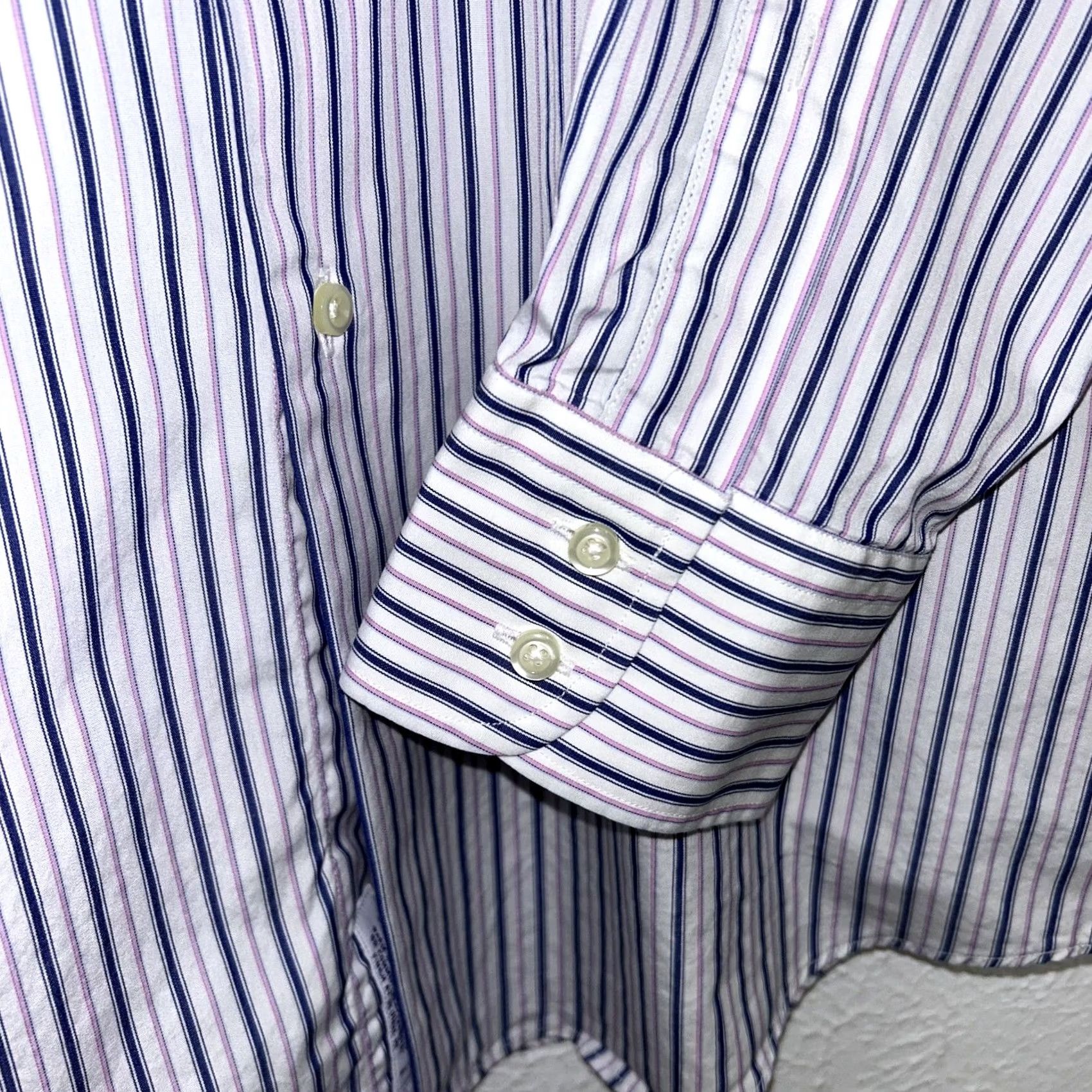 Brooks Brothers VINTAGE Brooks Brothers Makers Striped Button Up Shirt XL USA Made Sz 17-34 Mens Size US XL / EU 56 / 4 - 3 Thumbnail
