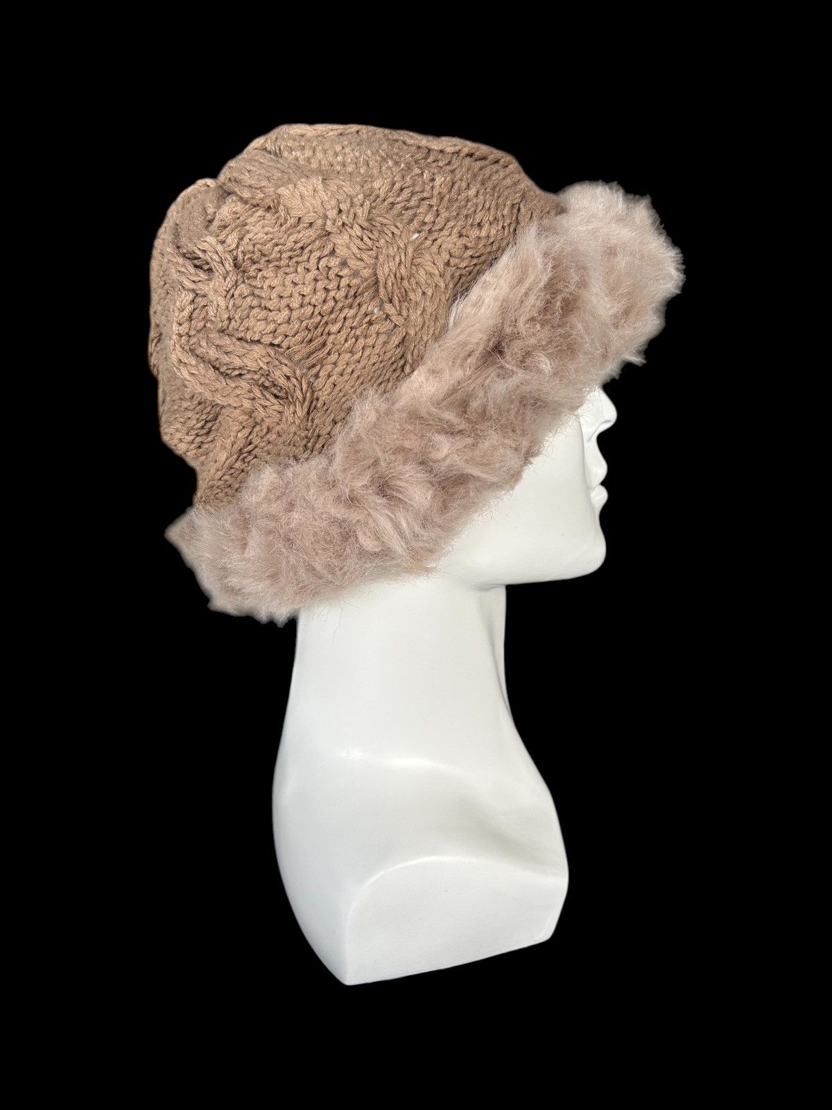 Japanese Brand × Kapital × Vintage Crochet Knitted Fur Beanie Hats Rare☠️☠️🎌 Size ONE SIZE - 1 Thumbnail