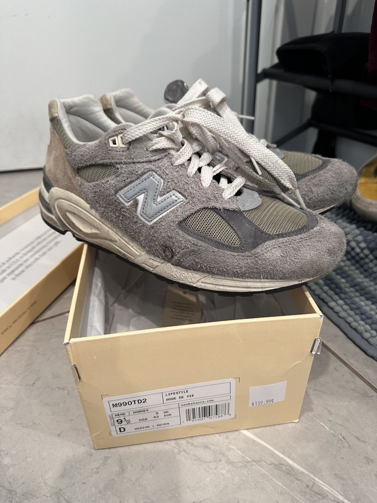 New Balance USED- Teddy Santis x 990v2 Made in USA 'Marblehead' | Grailed