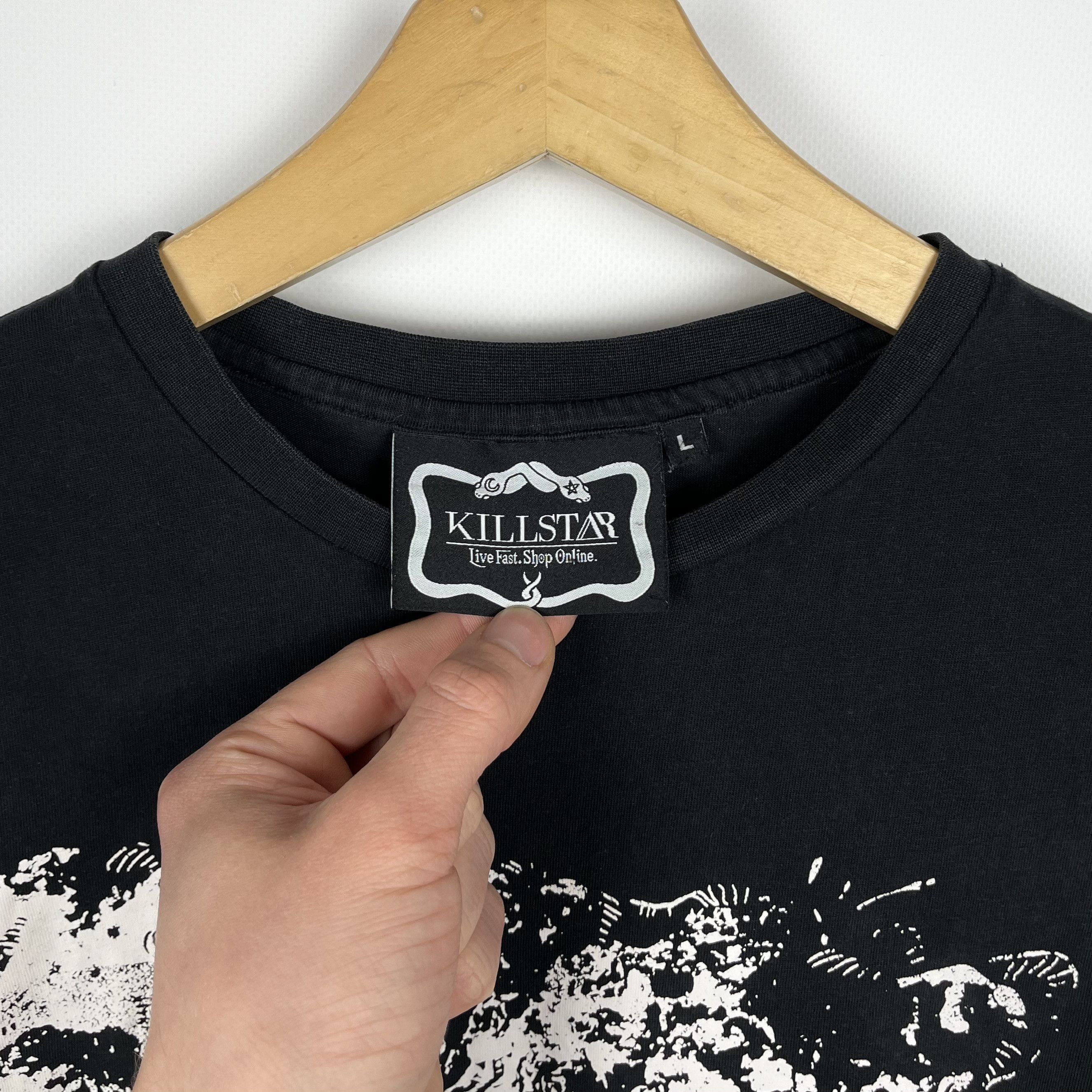 Killstar Killstar Overthinking Big Logo Gothic Art T Shirt Size US L / EU 52-54 / 3 - 13 Thumbnail