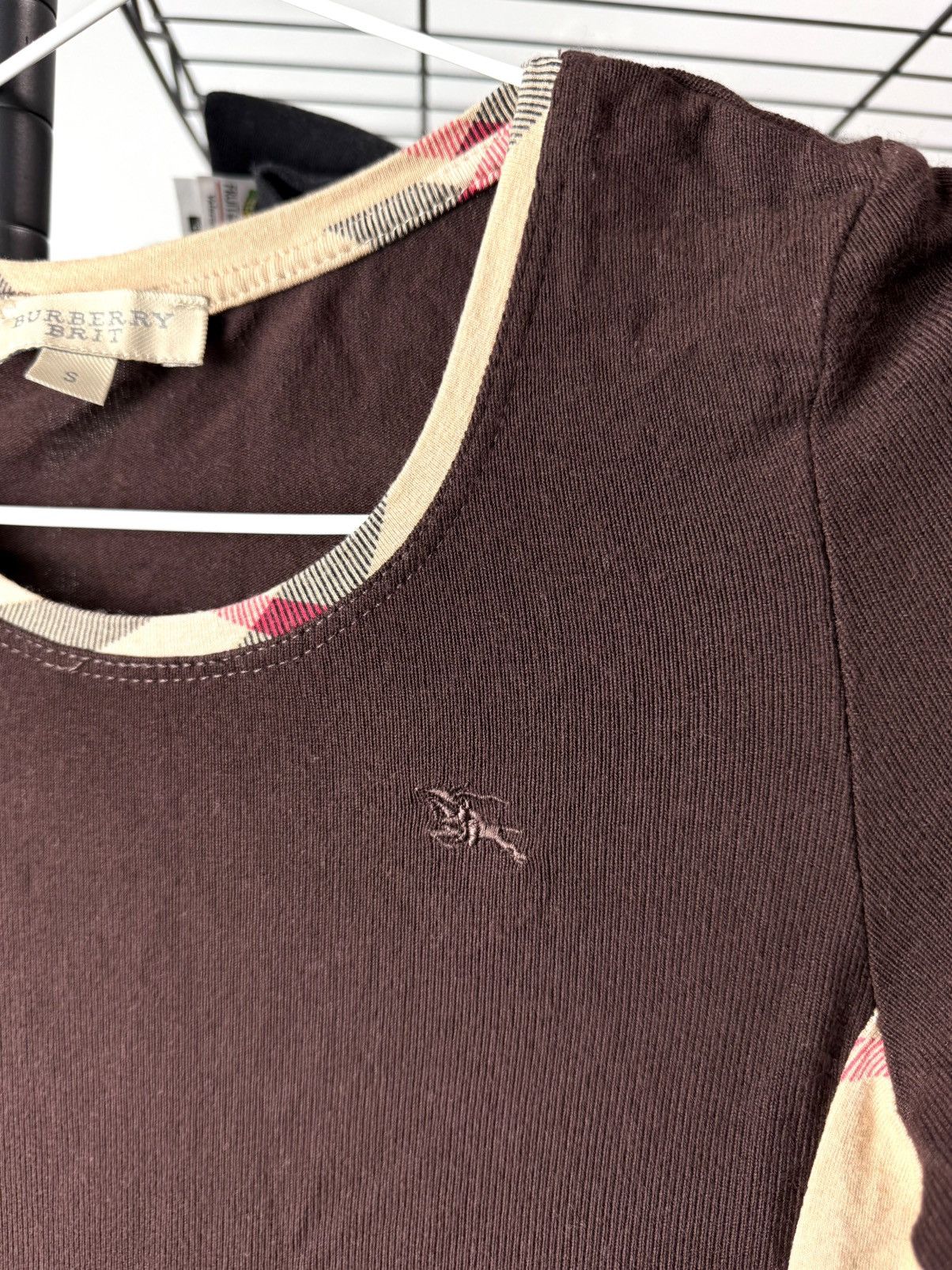 Burberry Burberry Brit Checkered Longsleeve TShirt Size S / US 4 / IT 40 - 5 Thumbnail