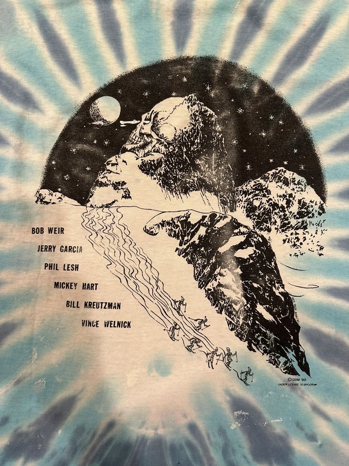 Band Tees Vintage Grateful Dead Ski Skeleton Snow Tie Dye 1990s Tee Size US XXL / EU 58 / 5 - 14 Thumbnail
