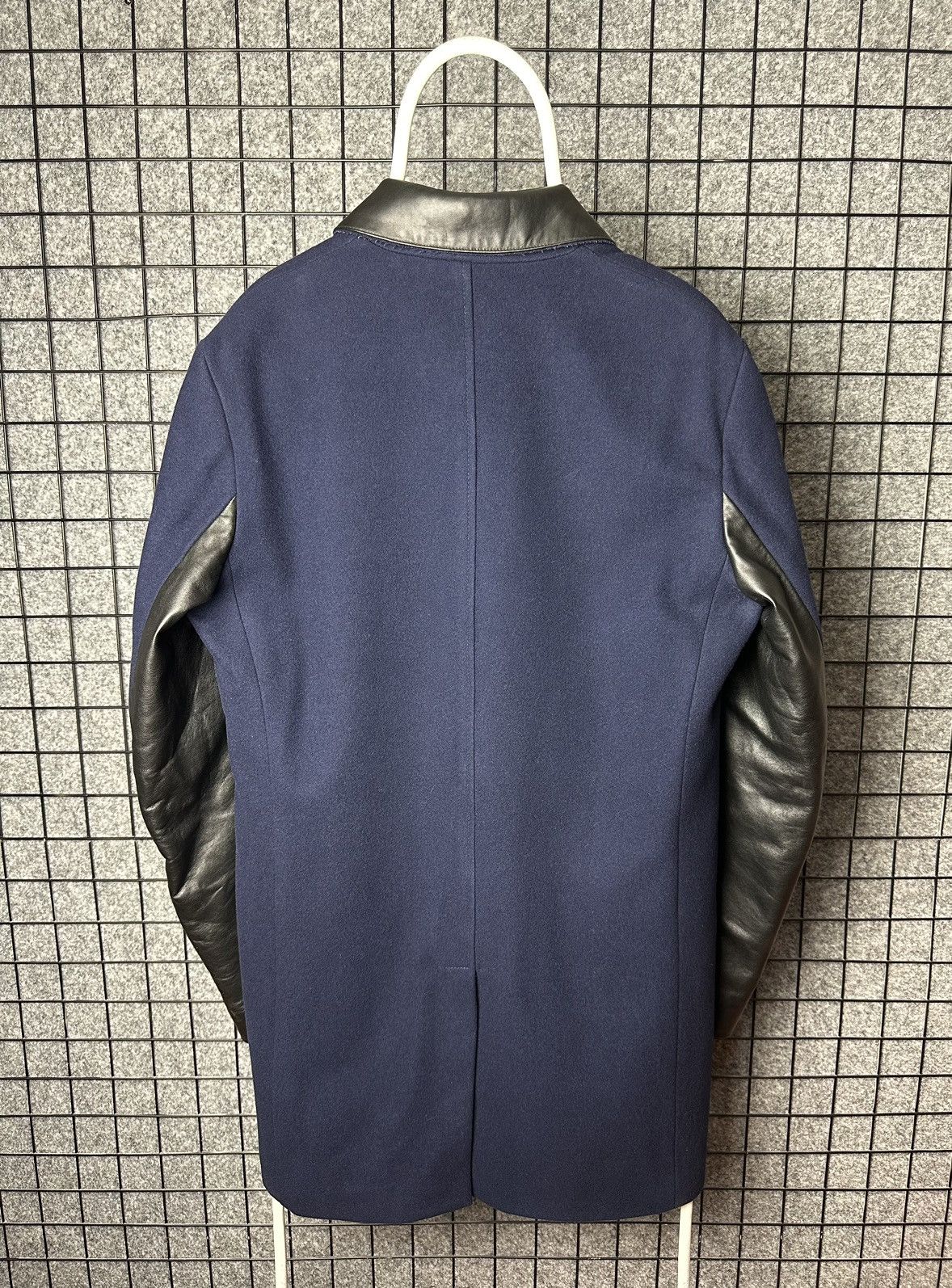Balmain Pierre Balmain Vintage Wool Blend Leather Zip Up Coat Size50 Size XL / US 12-14 / IT 48-50 - 18 Thumbnail