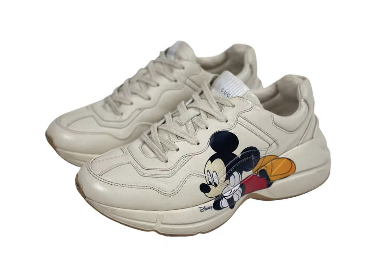 Gucci Gucci x Disney Rhyton Mickey Mouse Vintage Dad Sneakers J31 Size US 5.5 / EU 38 - 1 Thumbnail