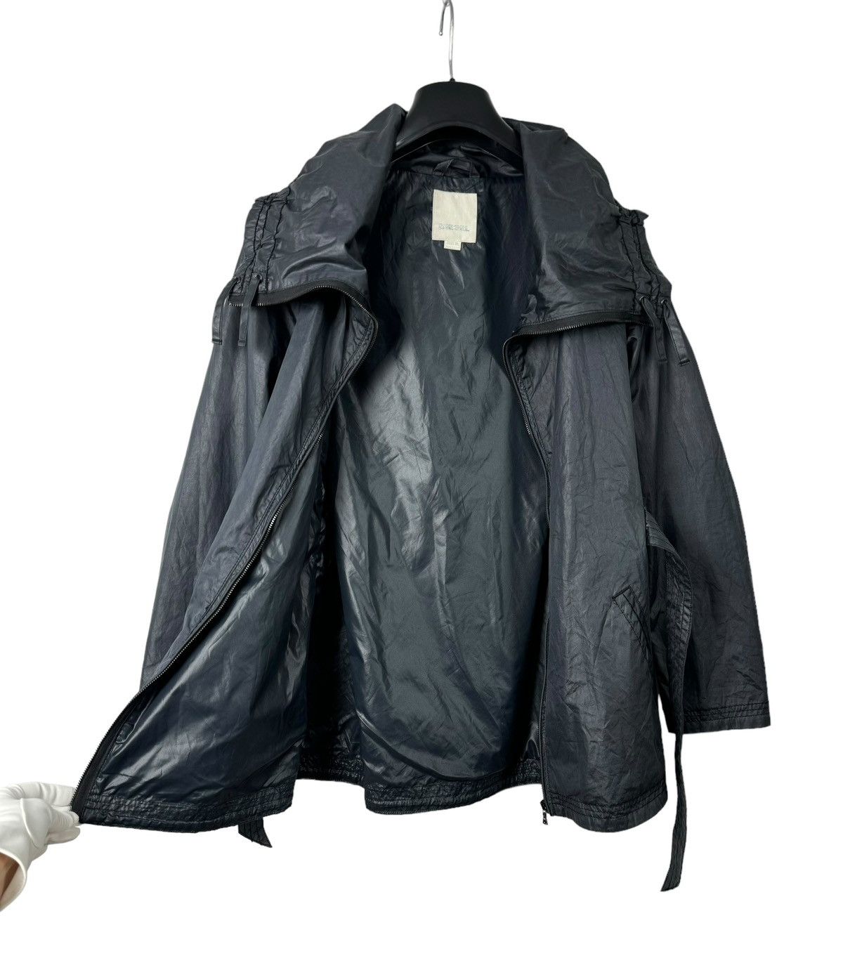 Diesel × Vintage Diesel Navy Blue Nylon Parka Belted Vintage size XL Size XL / US 12-14 / IT 48-50 - 11 Thumbnail