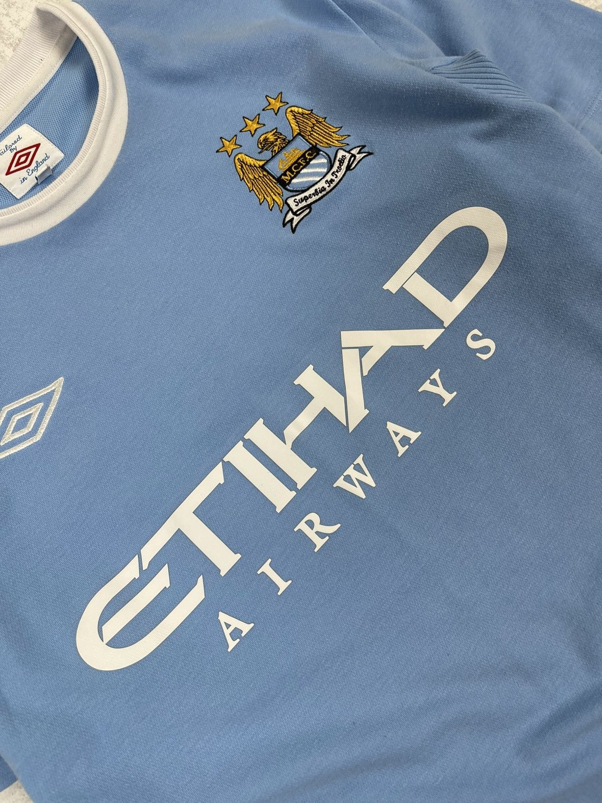 Umbro 2009/10 Manchester City Home Jersey | Umbro Tailored Tech Size US M / EU 48-50 / 2 - 2 Thumbnail