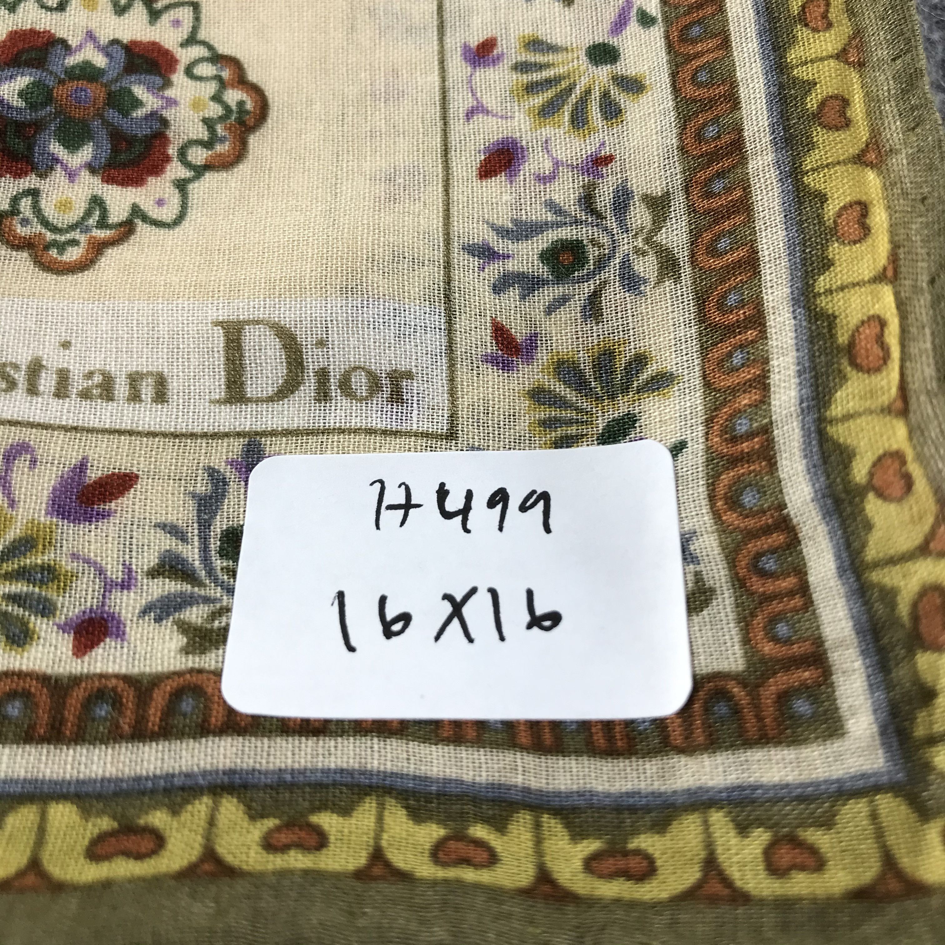 Christian Dior Monsieur Christian Dior Handkerchief Neckerchief Bandana H499 Size ONE SIZE - 10 Thumbnail