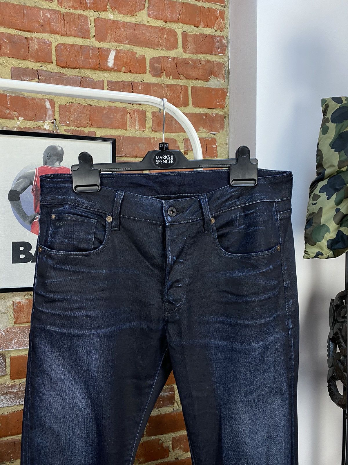 G-Star G-Star Raw 3301 Slim Denim Jeans Size US 33 - 2 Thumbnail