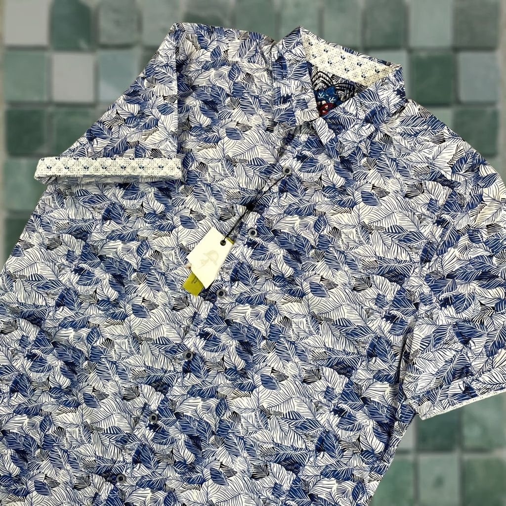 Robert Graham Robert Graham Cedar Grove Shirt Men Large Blue Floral Classic Fit NWT Size US L / EU 52-54 / 3 - 1 Thumbnail