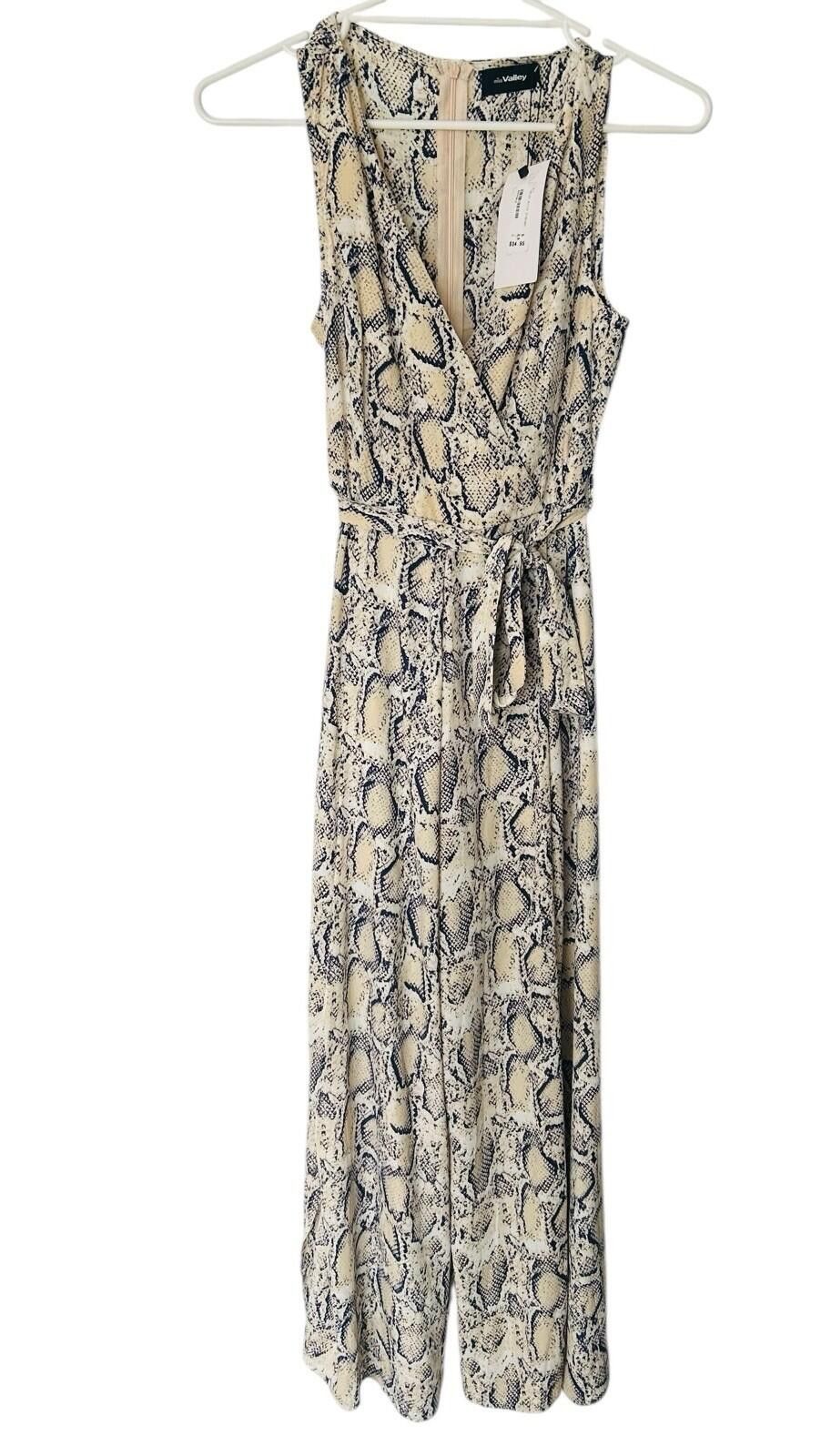 Other Miss Valley Jumpsuit Beige Animal Print BNWT - Sz 8 Size 27" / US 4 / IT 40 - 1 Thumbnail