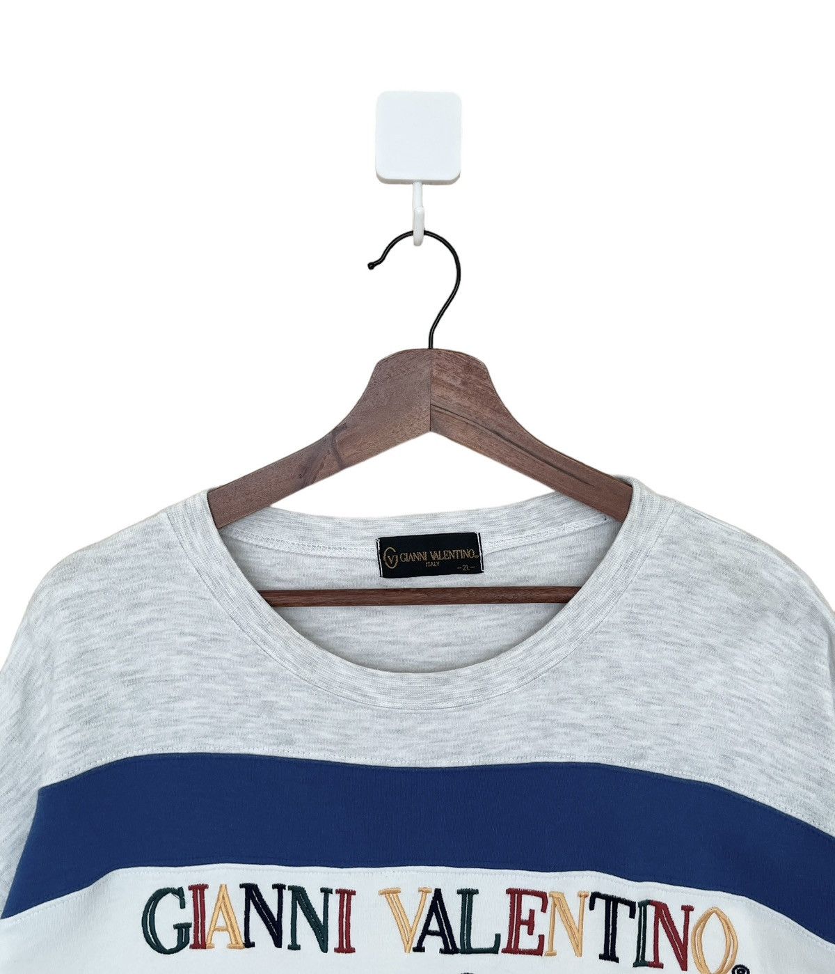 Valentino × Vintage Vintage Brand Gianni Valentino Multi Colour T-shirt 1990s Size US XL / EU 56 / 4 - 3 Thumbnail