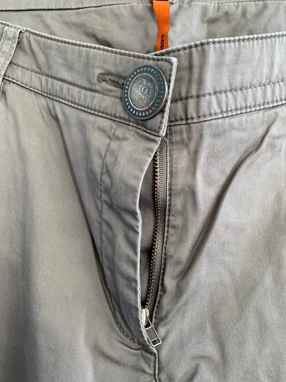 Cop Copine Vintage Cop Copine Gray Cotton Geometric Fit Flare Trousers Size 27" / US 4 / IT 40 - 13 Thumbnail