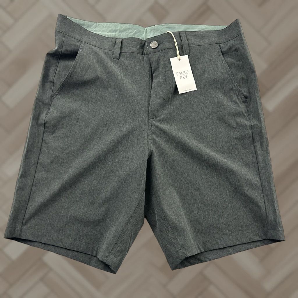Vintage Free Fly Hybrid Short II 9" Inseam Men's 34 Heather Graphite Gray Chino Size US 34 / EU 50 - 1 Thumbnail