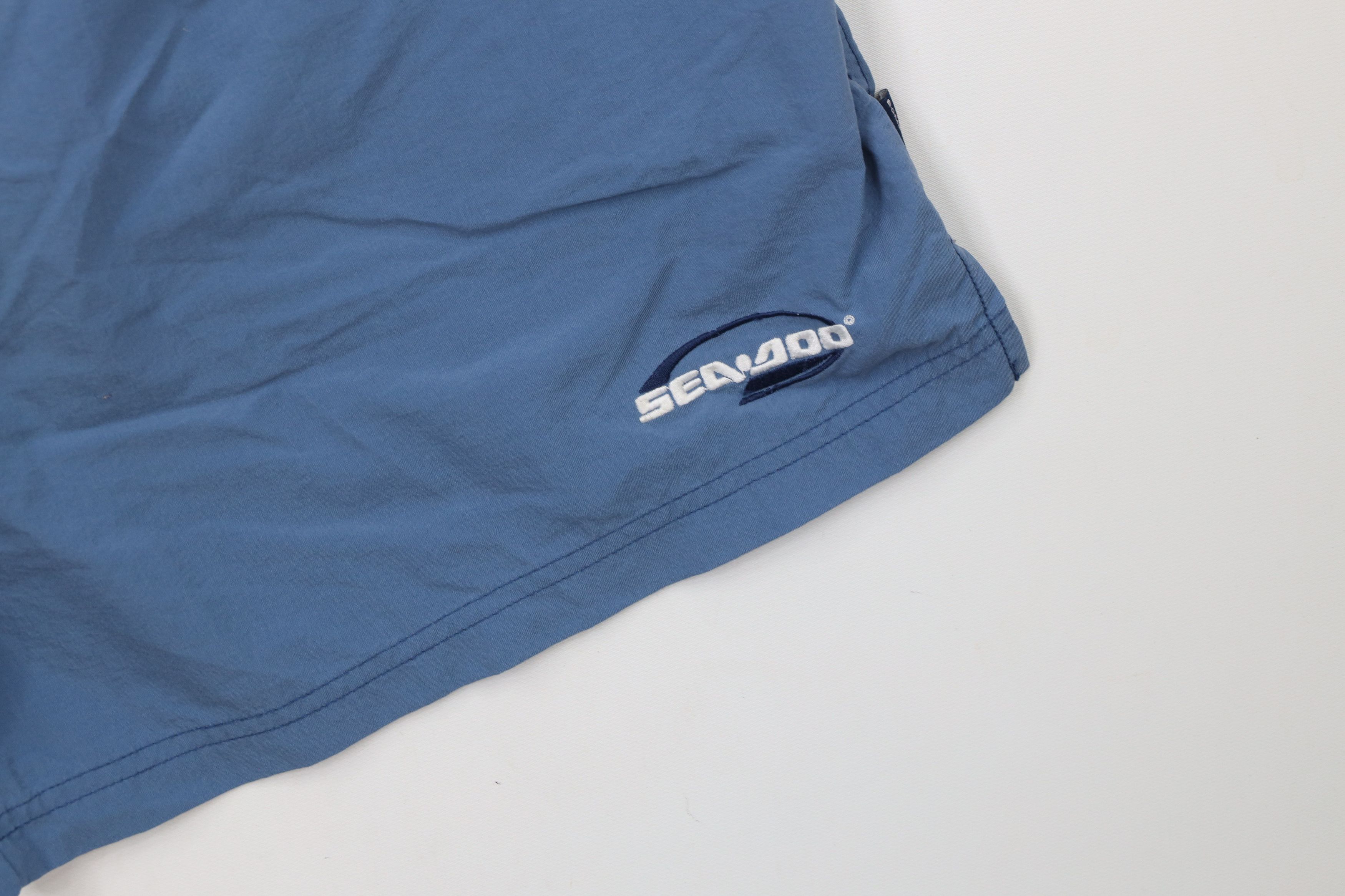 Vintage Vintage 90s Sea Doo Bombardier Lined Shorts Trunks Blue Size US 36 / EU 52 - 5 Thumbnail