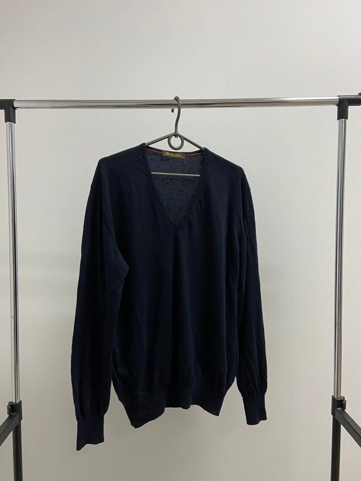 Pre-owned Loro Piana Sweater Luxury 100% Cashmere Vintage Made In Italy In Blue