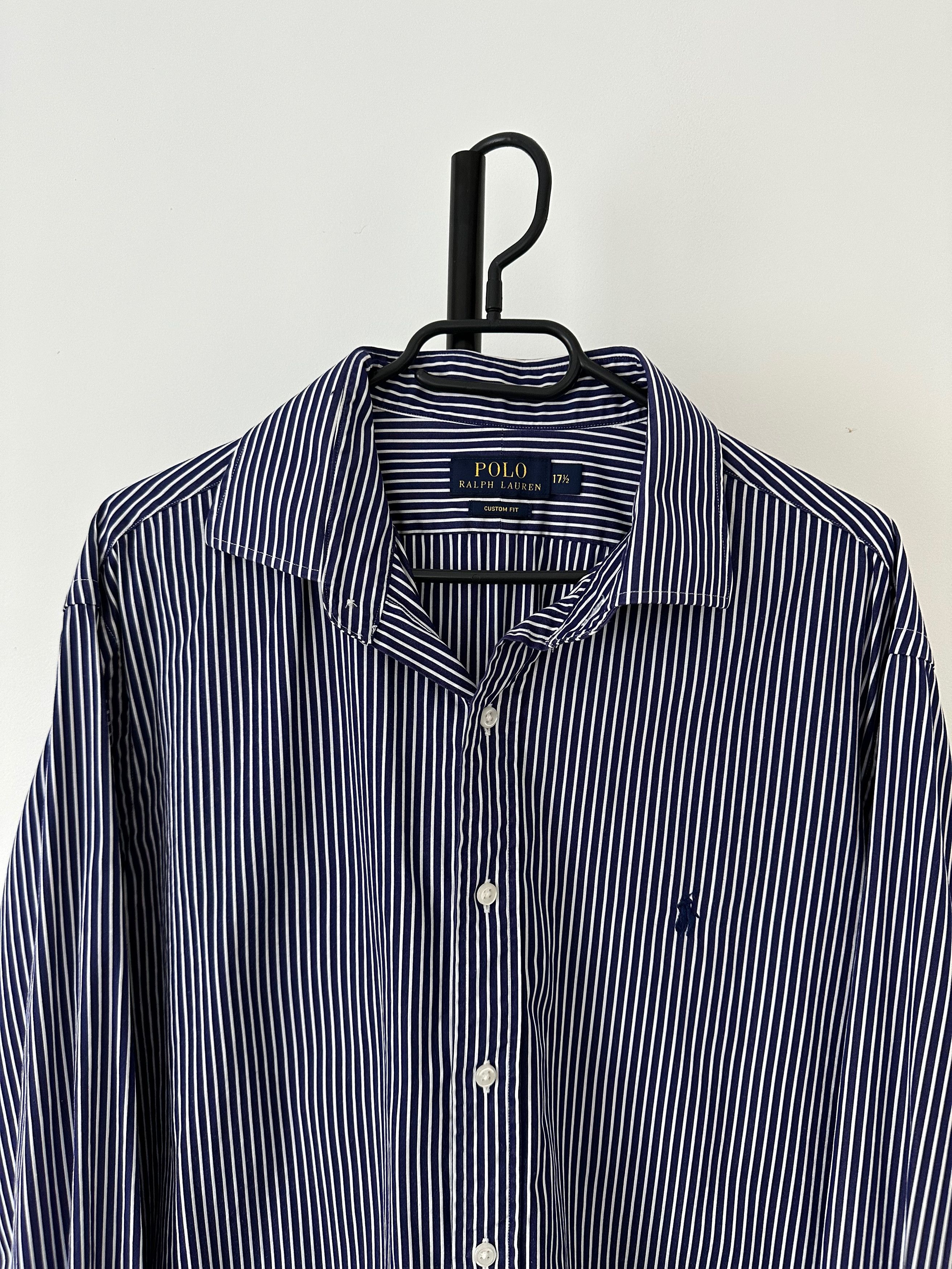 Polo Ralph Lauren POLO Ralph Lauren dress shirt striped blue Size US XL / EU 56 / 4 - 2 Thumbnail